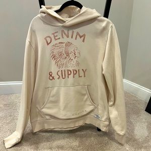 Ralph Lauren Denim & Supply Hoodie / Beige - Large